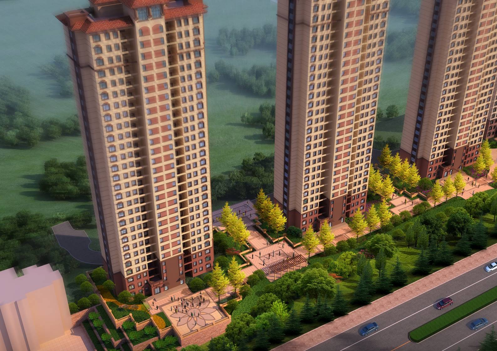 肥城桃都国际社区景观设计