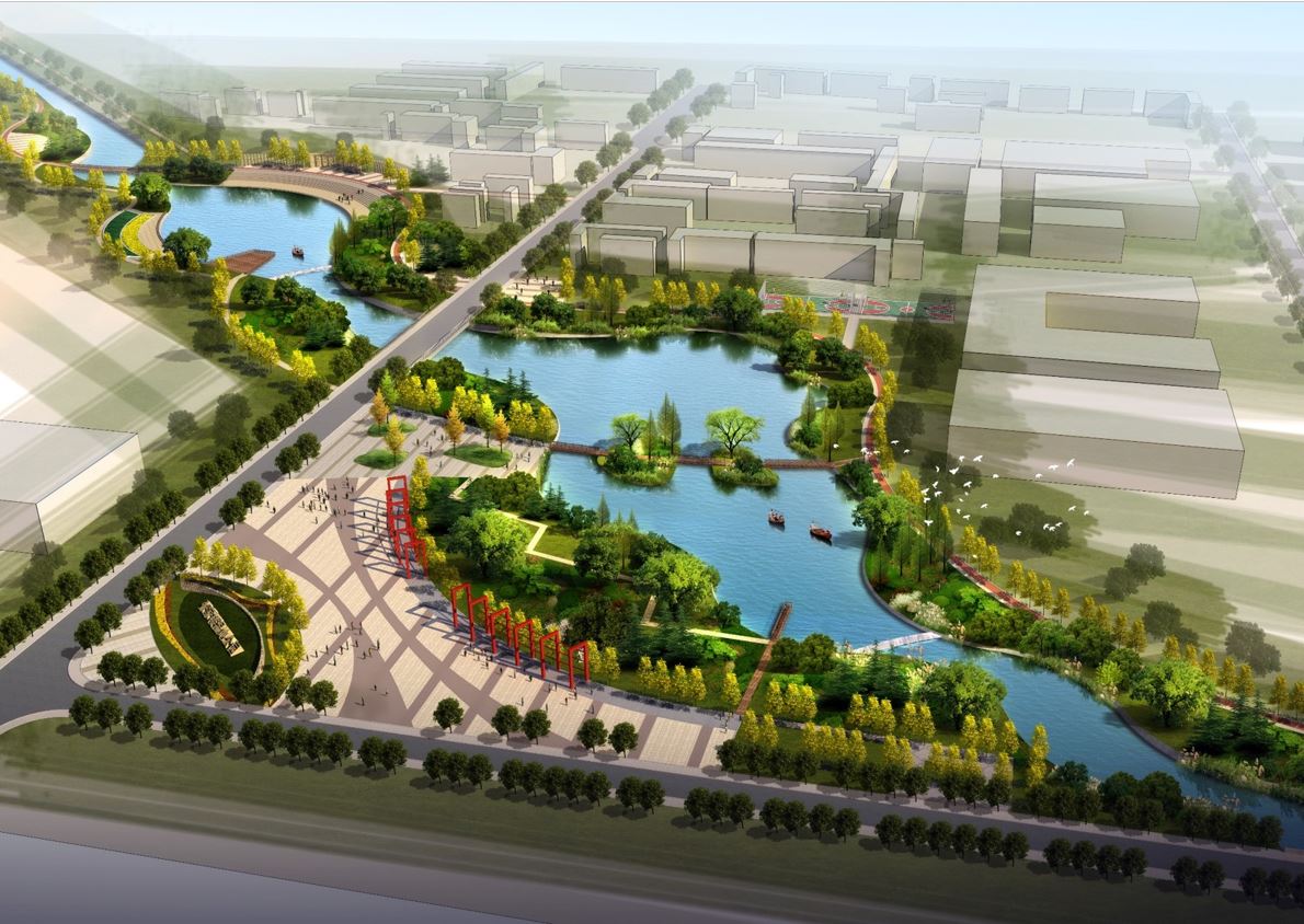 黄岛张家楼河河道景观设计