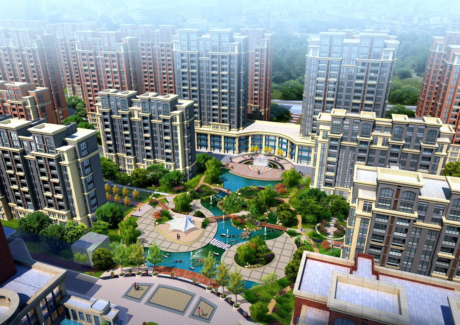 肥城御景苑小区景观设计