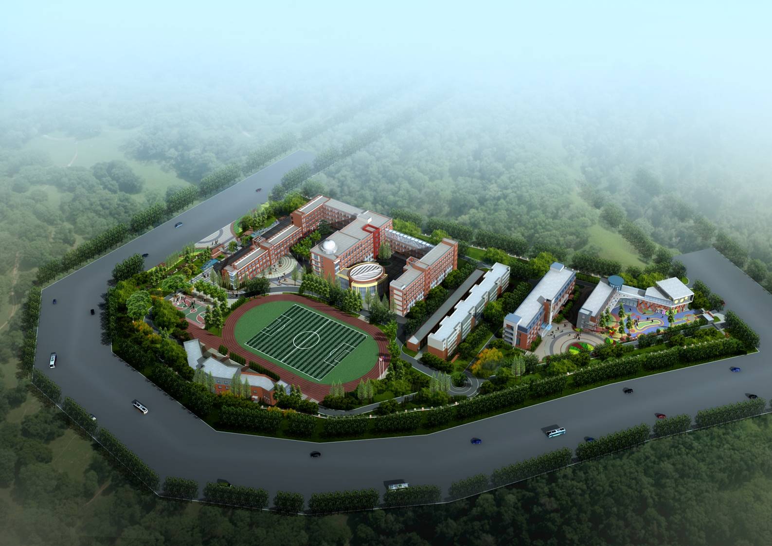 泰安岱岳实验中心景观设计