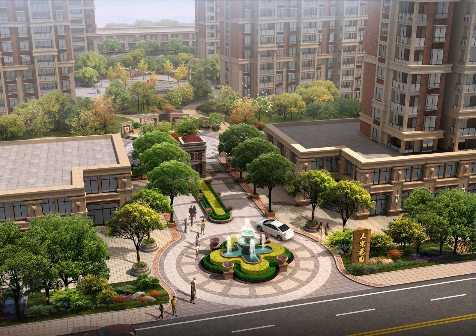 胶州宋城美域小区景观设计
