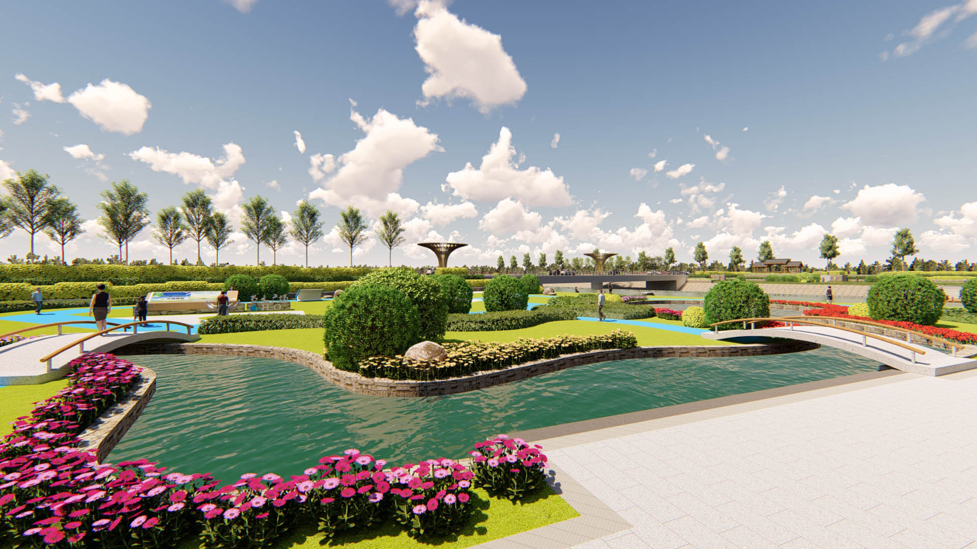 马颊河公园（李连池泵站段）景观设计